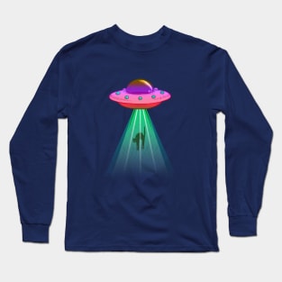 UFO Kidnaping My Cat! Long Sleeve T-Shirt